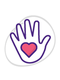 Heart in hand icon for service-learning