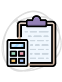 clipboard and calculator icon