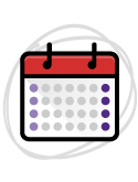 Calendar icon with weekends highlighted