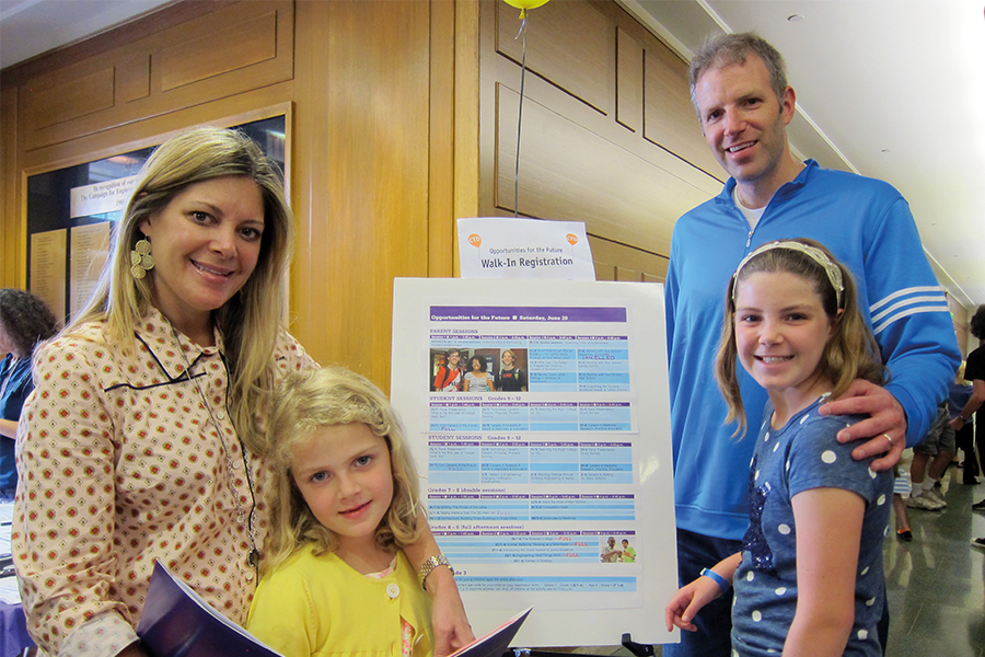 family at CTD conference on Northwestern campus