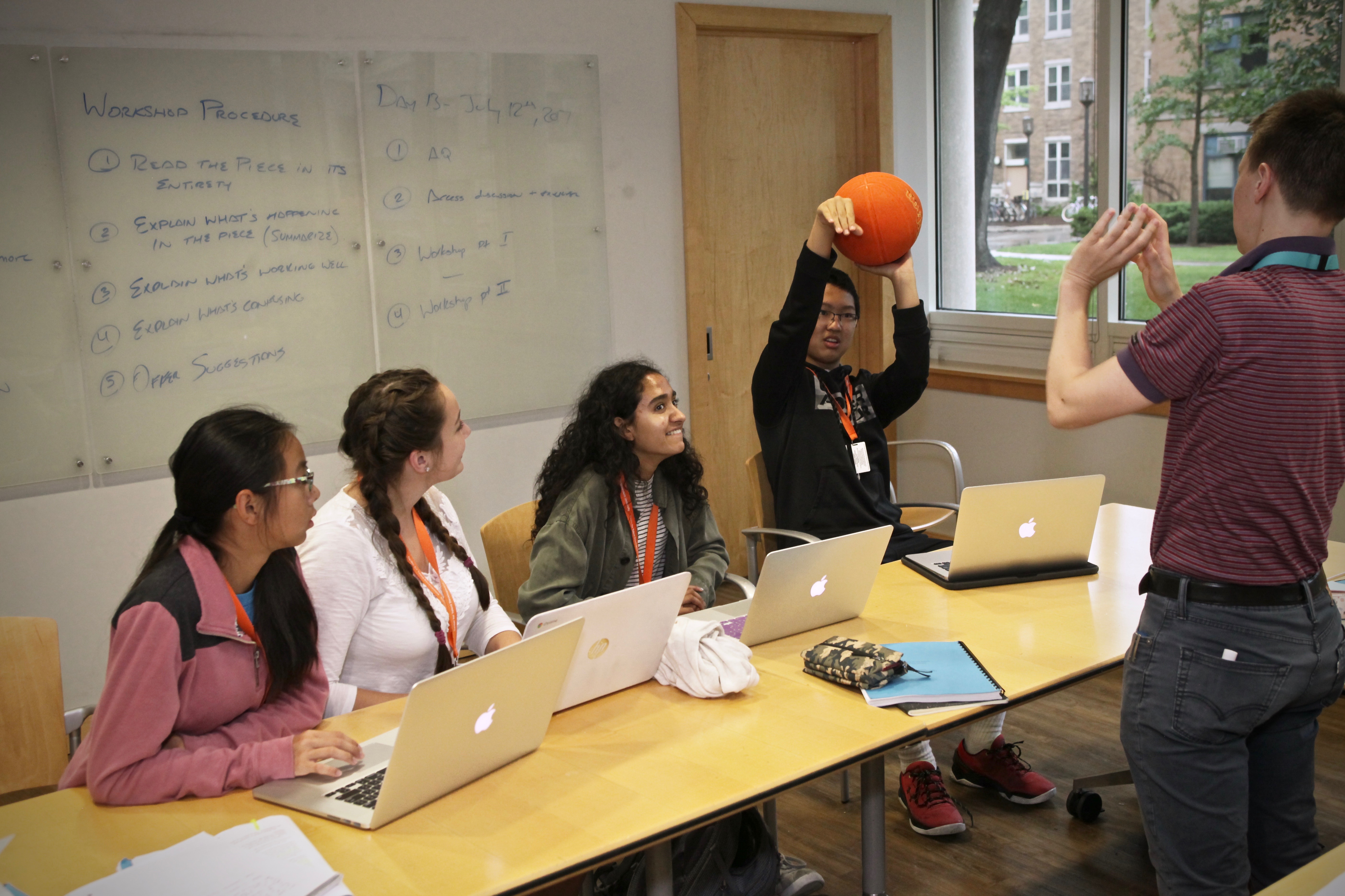 Middle school students in classroom