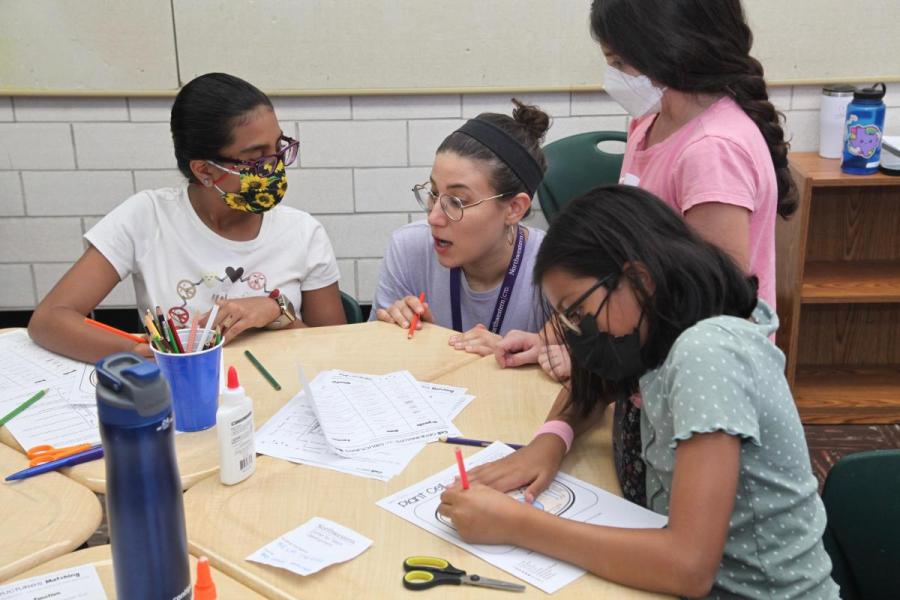 Teacher with Students