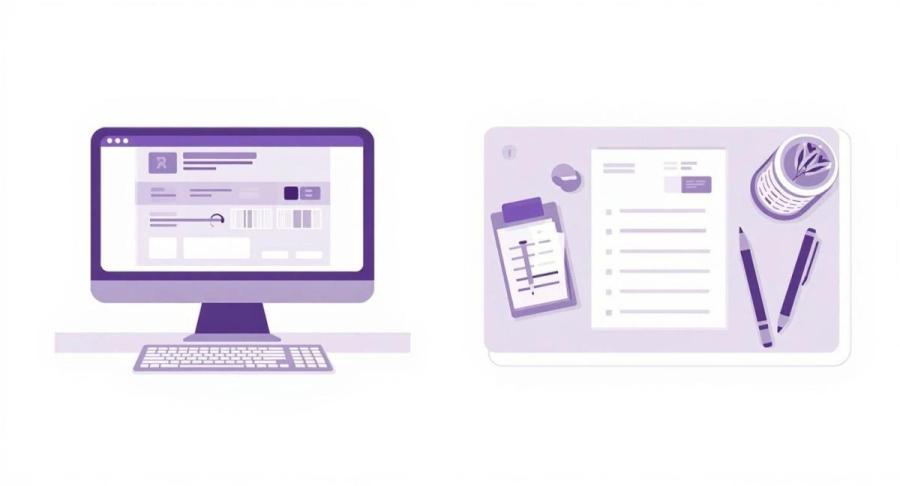 Assessment graphic on a computer and in written form