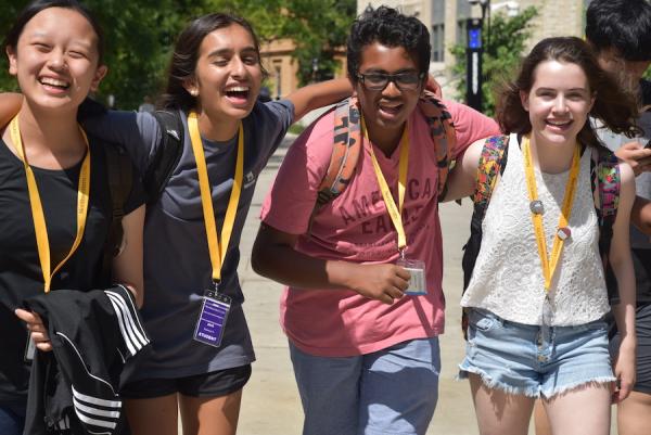 CTD students on campus walking and smiling